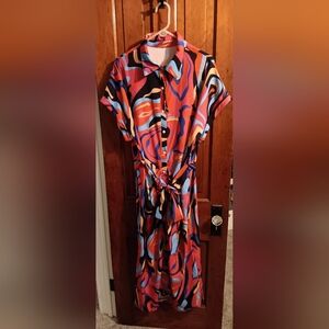Bat wing shirt dress